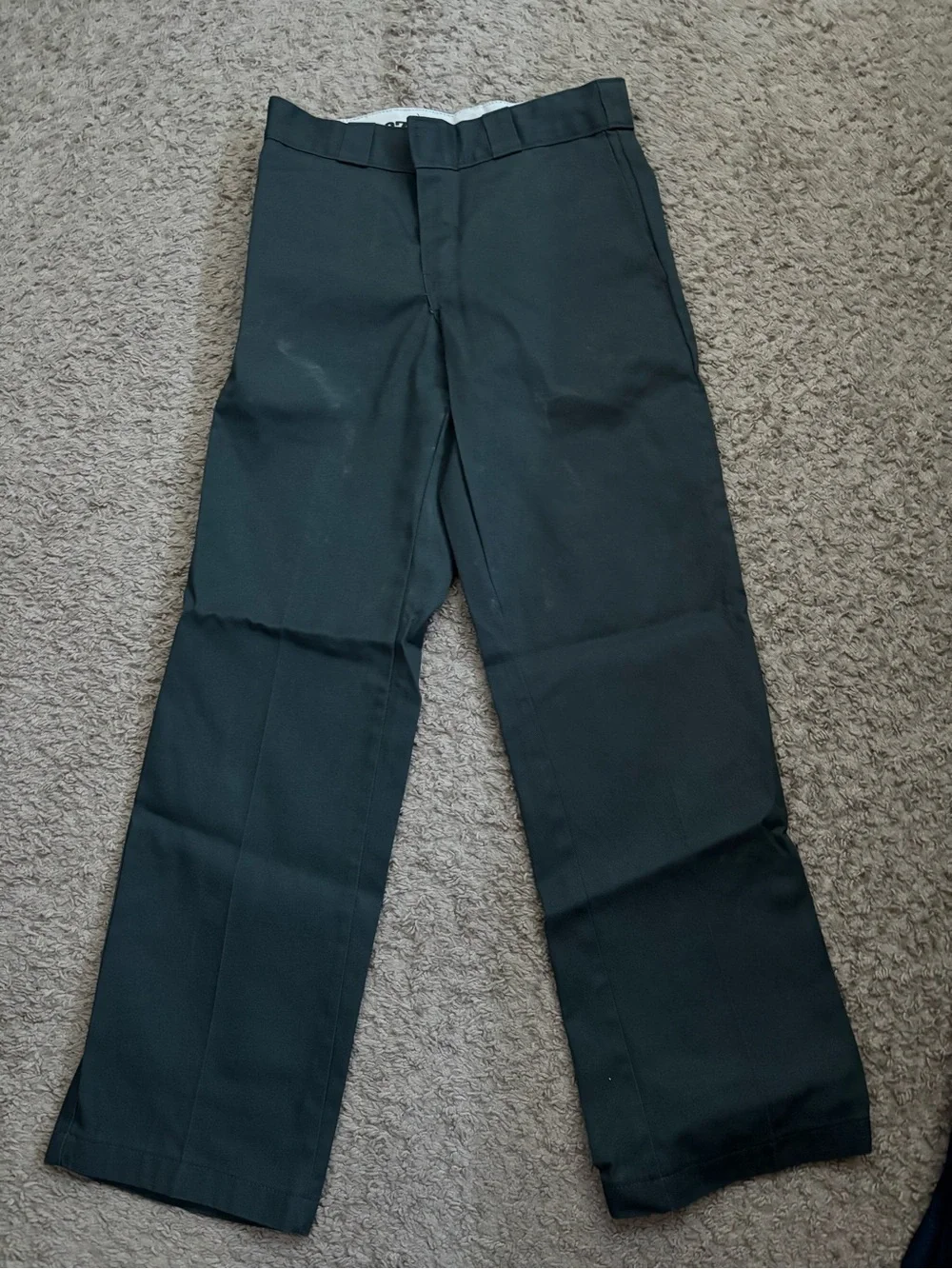 Men's Grey Straight-Leg Pants - Classic Workwear